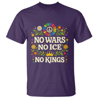 No Wars No ICE No Kings T Shirt Floral Resist Anti War Protest