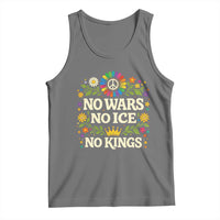 No Wars No ICE No Kings Tank Top Floral Resist Anti War Protest