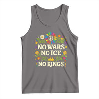 No Wars No ICE No Kings Tank Top Floral Resist Anti War Protest