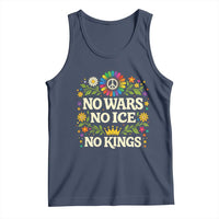 No Wars No ICE No Kings Tank Top Floral Resist Anti War Protest
