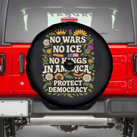 No Wars No ICE No Kings Spare Tire Cover Floral Resist No Kings In America Protest