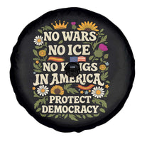 No Wars No ICE No Kings Spare Tire Cover Floral Resist No Kings In America Protest