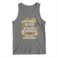 No Wars No ICE No Kings Tank Top Floral Resist No Kings In America Protest