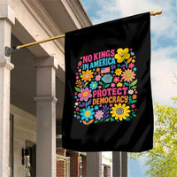 No Kings In America Protest Democraty Garden Flag Floral Resist