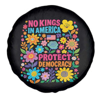 No Kings In America Protest Democraty Spare Tire Cover Floral Resist