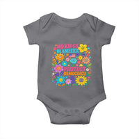 No Kings In America Protest Democraty Baby Onesie Floral Resist