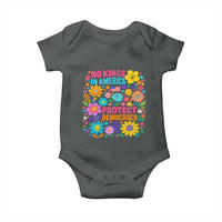 No Kings In America Protest Democraty Baby Onesie Floral Resist