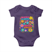 No Kings In America Protest Democraty Baby Onesie Floral Resist