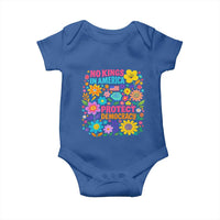 No Kings In America Protest Democraty Baby Onesie Floral Resist