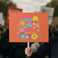 No Kings In America Protest Democraty Protest Sign Floral Resist