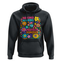No Kings In America Protest Democraty Hoodie Floral Resist