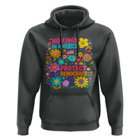 No Kings In America Protest Democraty Hoodie Floral Resist