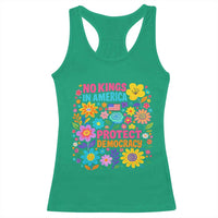 No Kings In America Protest Democraty Racerback Tank Top Floral Resist