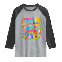 No Kings In America Protest Democraty Raglan Shirt Floral Resist