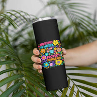 No Kings In America Protest Democraty Skinny Tumbler Floral Resist