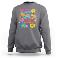 No Kings In America Protest Democraty Sweatshirt Floral Resist