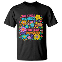 No Kings In America Protest Democraty T Shirt Floral Resist