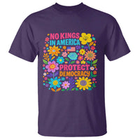 No Kings In America Protest Democraty T Shirt Floral Resist