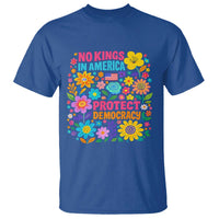 No Kings In America Protest Democraty T Shirt Floral Resist