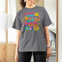 No Kings In America Protest Democraty T Shirt For Women Floral Resist
