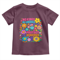 No Kings In America Protest Democraty Toddler T Shirt Floral Resist