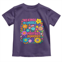 No Kings In America Protest Democraty Toddler T Shirt Floral Resist