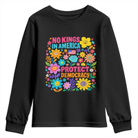 No Kings In America Protest Democraty Youth Sweatshirt Floral Resist