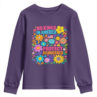No Kings In America Protest Democraty Youth Sweatshirt Floral Resist
