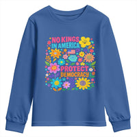 No Kings In America Protest Democraty Youth Sweatshirt Floral Resist