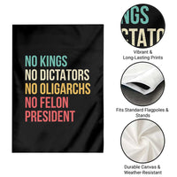No Kings Garden Flag Retro Resistance