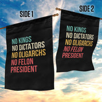 No Kings Garden Flag Retro Resistance
