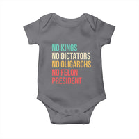 No Kings Baby Onesie Retro Resistance