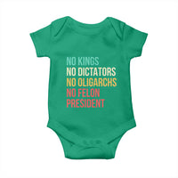 No Kings Baby Onesie Retro Resistance