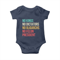 No Kings Baby Onesie Retro Resistance