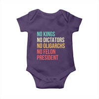 No Kings Baby Onesie Retro Resistance