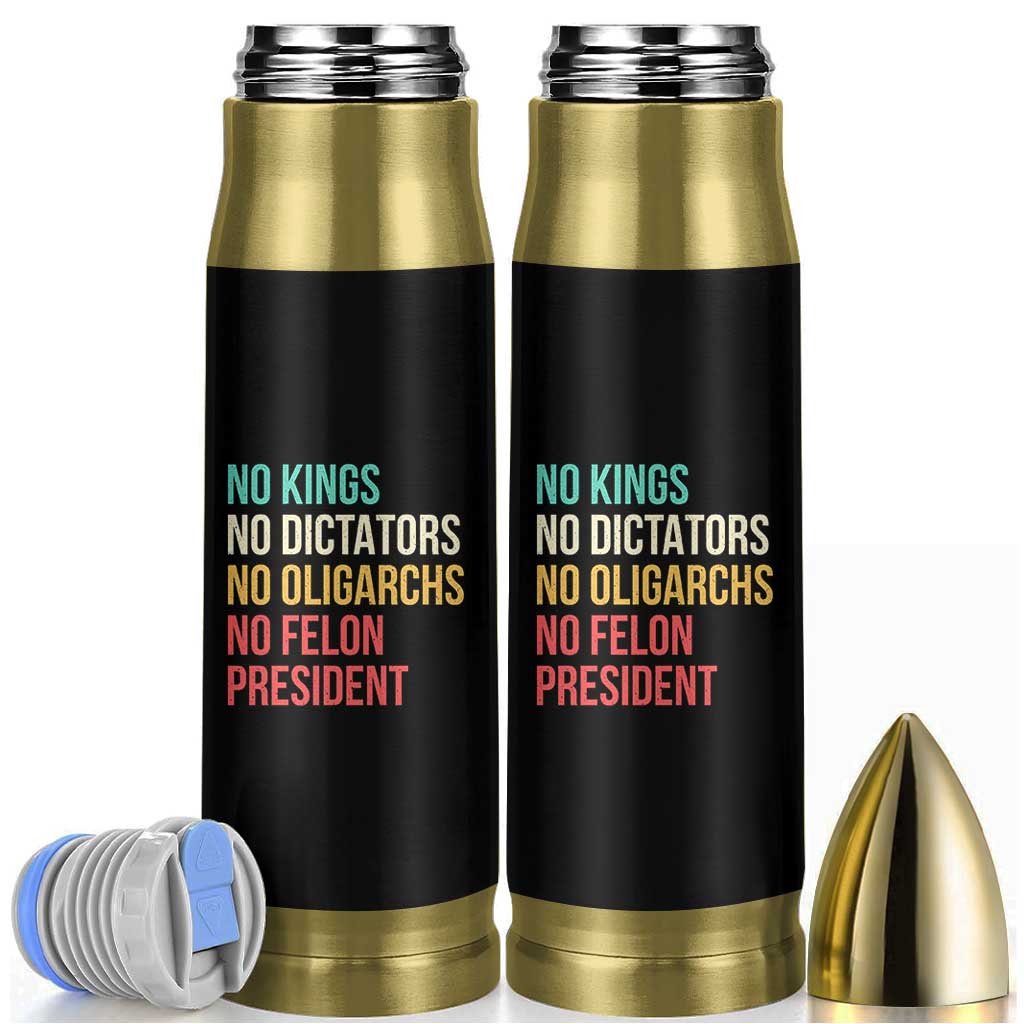 No Kings Bullet Tumbler Retro Resistance