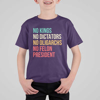 No Kings T Shirt For Kid Retro Resistance
