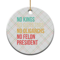 No Kings Ceramic Ornament Retro Resistance