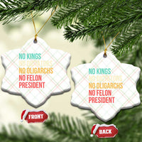No Kings Ceramic Ornament Retro Resistance