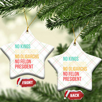 No Kings Ceramic Ornament Retro Resistance