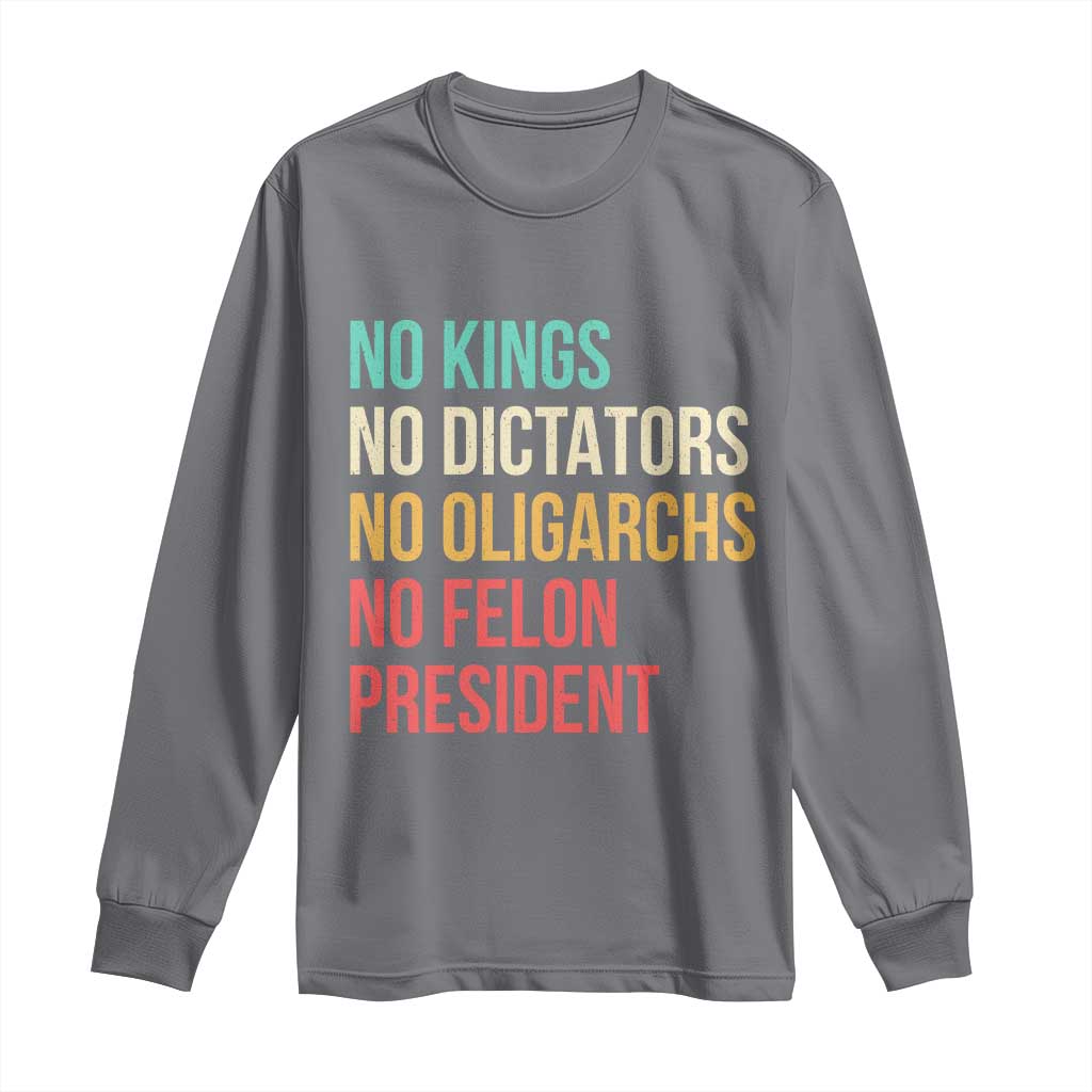 No Kings Long Sleeve Shirt Retro Resistance