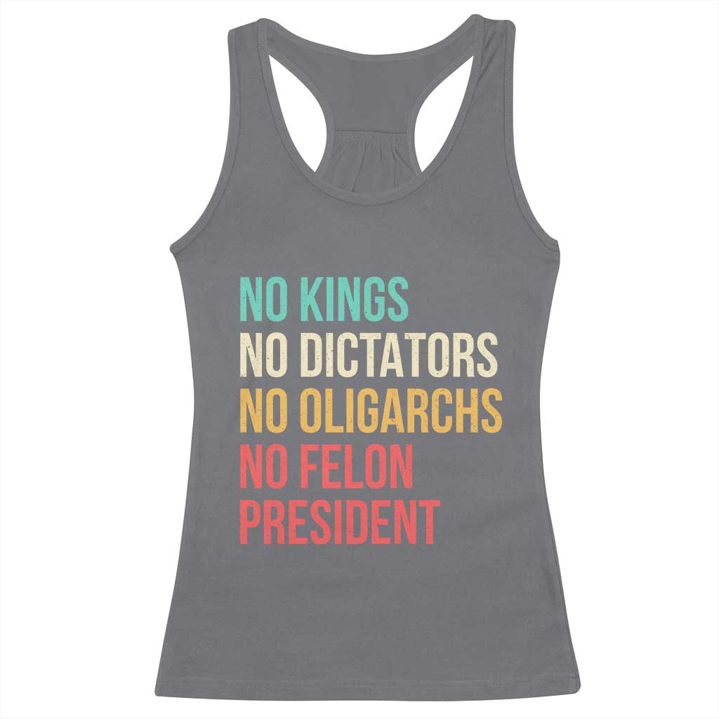 No Kings Racerback Tank Top Retro Resistance