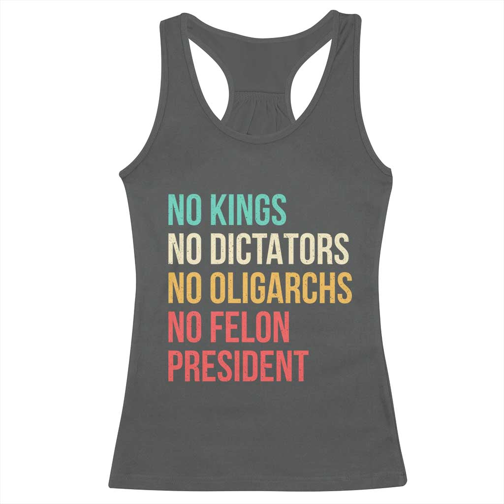 No Kings Racerback Tank Top Retro Resistance