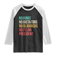 No Kings Raglan Shirt Retro Resistance