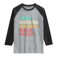No Kings Raglan Shirt Retro Resistance