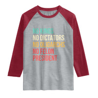 No Kings Raglan Shirt Retro Resistance