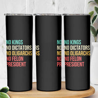 No Kings Skinny Tumbler Retro Resistance