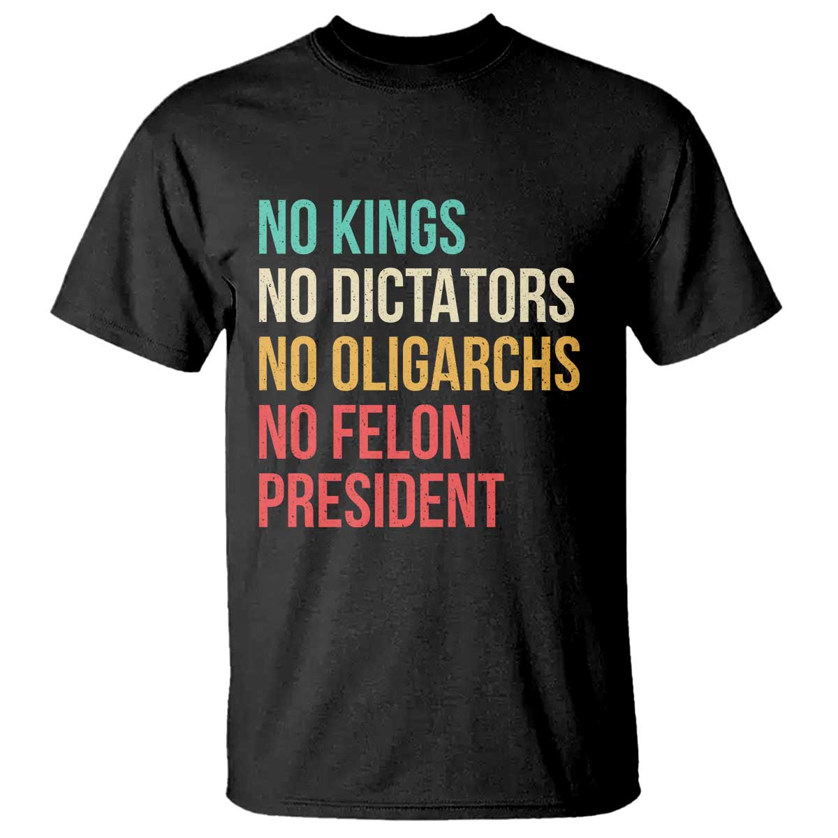 No Kings T Shirt Retro Resistance