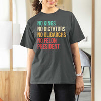 No Kings T Shirt For Women Retro Resistance