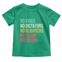 No Kings Toddler T Shirt Retro Resistance